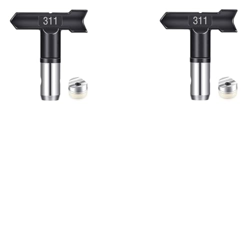 2 Stück - 311 Sprühdüse Sprühspitze Reversible Sprühspitzen Luftlose Farbe Sprühmaschine Sprühspitzen Luftlose Farbe Sprühmaschinenteile für Häuser Gebäude Gartendecks Zäune (311 * 2) von Pomelotree