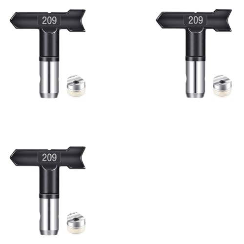 3 Stück - 209 Sprühdüse Sprühspitze Reversible Sprühspitzen Luftlose Farbe Sprühmaschine Sprühspitzen Luftlose Farbe Sprühmaschinenteile für Häuser Gebäude Gartendecks Zäune (209 * 3) von Pomelotree