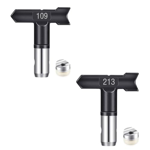 3 Stück Airless Düse mit Spitzendichtung für Airless Farbsprühsysteme Reversible Sprühspitzen Airless Farbsprühgerät Airless Spray Gun Airless Düse Set für Häuser Gebäude Gartendecks (109,213,315) von Pomelotree