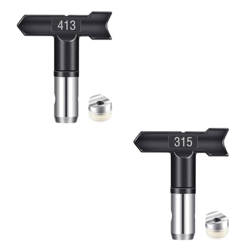 3 Stück Airless Düse mit Spitzendichtung für Airless Farbsprühsysteme Reversible Sprühspitzen Airless Farbsprühgerät Airless Spray Gun Airless Düse Set für Häuser Gebäude Gartendecks (315,413,621) von Pomelotree
