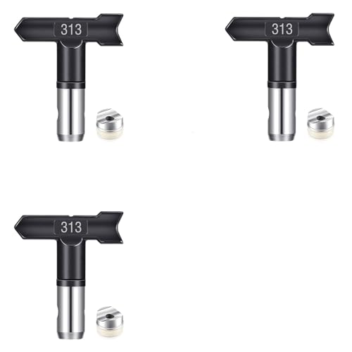 313 Airless Düse mit Spitzendichtung für Airless Farbsprühsysteme Reversible Sprühspitzen für Airless Farbsprühgerät Sprühspitze Sprühdüse Luftlose Farbe Sprühmaschine für Häuser Gebäude Zäune (313*3) 313 Airless Düse mit Spitzendichtung für Airless Farbsprühsysteme Reversible Sprühspitzen für Airless Farbsprühgerät Sprühspitze Sprühdüse Luftlose Farbe Sprühmaschine für Häuser Gebäude Zäune (313*3) von Pomelotree