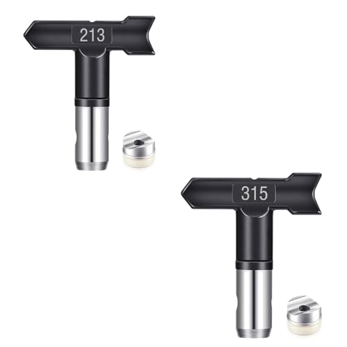 4 Stück Airless Düse mit Spitzendichtung für Airless Farbsprühsysteme Reversible Sprühspitzen Airless Farbsprühgerät Airless Spray Gun Airless Düse Set für Häuser Gebäude Gartendecks (213,315,413,621) von Pomelotree