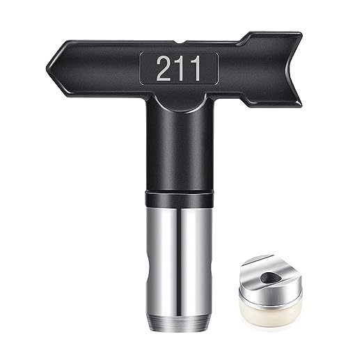 5 Stück 211 Airless Düse mit Spitzendichtung für Airless Farbsprühgerät Reversible Sprühspitzen für Airless Farbsprühsysteme Luftloser Häuser Gebäude Zäune Durchmesser 0.011 Zoll Sprühbereich 4-6 Zoll 5 Stück 211 Airless Düse mit Spitzendichtung für Airless Farbsprühgerät Reversible Sprühspitzen für Airless Farbsprühsysteme Luftloser Häuser Gebäude Zäune Durchmesser 0.011 Zoll Sprühbereich 4-6 Zoll von Pomelotree
