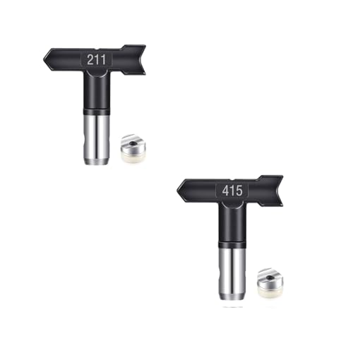 Airless Düse mit Spitzendichtung für Airless Farbsprühgerät 211 415 Reversible Sprühspitzen für Airless Farbsprühsysteme Luftloser Sprühspitzen-Organizer für Häuser Gebäude Zäune (2 Stück - 211 415) Airless Düse mit Spitzendichtung für Airless Farbsprühgerät 211 415 Reversible Sprühspitzen für Airless Farbsprühsysteme Luftloser Sprühspitzen-Organizer für Häuser Gebäude Zäune (2 Stück - 211 415) von Pomelotree