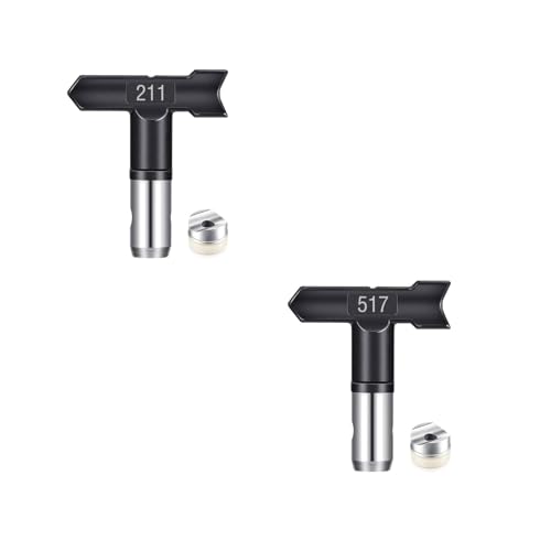 Airless Düse mit Spitzendichtung für Airless Farbsprühgerät 211 517 Reversible Sprühspitzen für Airless Farbsprühsysteme Luftloser Sprühspitzen-Organizer für Häuser Gebäude Zäune (2 Stück - 211 517) Airless Düse mit Spitzendichtung für Airless Farbsprühgerät 211 517 Reversible Sprühspitzen für Airless Farbsprühsysteme Luftloser Sprühspitzen-Organizer für Häuser Gebäude Zäune (2 Stück - 211 517) von Pomelotree