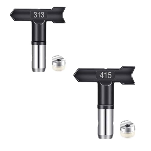 Airless Düse mit Spitzendichtung für Airless Farbsprühgerät 313 415 Reversible Sprühspitzen für Airless Farbsprühsysteme Luftloser Sprühspitzen-Organizer für Häuser Gebäude Zäune (2 Stück - 313 415) Airless Düse mit Spitzendichtung für Airless Farbsprühgerät 313 415 Reversible Sprühspitzen für Airless Farbsprühsysteme Luftloser Sprühspitzen-Organizer für Häuser Gebäude Zäune (2 Stück - 313 415) von Pomelotree