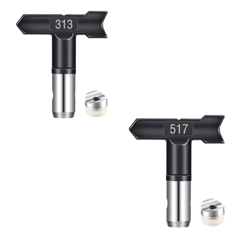 Airless Düse mit Spitzendichtung für Airless Farbsprühgerät 313 517 Reversible Sprühspitzen für Airless Farbsprühsysteme Luftloser Sprühspitzen-Organizer für Häuser Gebäude Zäune (2 Stück - 313 517) Airless Düse mit Spitzendichtung für Airless Farbsprühgerät 313 517 Reversible Sprühspitzen für Airless Farbsprühsysteme Luftloser Sprühspitzen-Organizer für Häuser Gebäude Zäune (2 Stück - 313 517) von Pomelotree