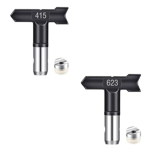 Airless Düse mit Spitzendichtung für Airless Farbsprühgerät 415 623 Reversible Sprühspitzen für Airless Farbsprühsysteme Luftloser Sprühspitzen-Organizer für Häuser Gebäude Zäune (2 Stück - 415 623) Airless Düse mit Spitzendichtung für Airless Farbsprühgerät 415 623 Reversible Sprühspitzen für Airless Farbsprühsysteme Luftloser Sprühspitzen-Organizer für Häuser Gebäude Zäune (2 Stück - 415 623) von Pomelotree