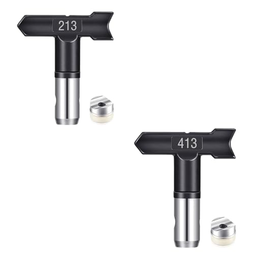 Airless Düse mit Spitzendichtung für Airless Farbsprühgerät Reversible Sprühspitzen für Airless Farbsprühsysteme Luftloser Sprühspitzen-Organizer für Häuser Gebäude Zäune (213,413) von Pomelotree