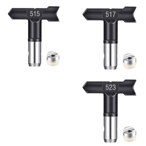 Airless Düse mit Spitzendichtung für Airless Farbsprühgerät Reversible Sprühspitzen für Airless Farbsprühsysteme Luftloser Sprühspitzen-Organizer für Häuser Gebäude Zäune (3 Stück - 515 517 523) Airless Düse mit Spitzendichtung für Airless Farbsprühgerät Reversible Sprühspitzen für Airless Farbsprühsysteme Luftloser Sprühspitzen-Organizer für Häuser Gebäude Zäune (3 Stück - 515 517 523) von Pomelotree