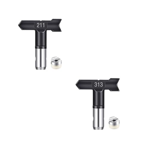 Airless Düse mit Spitzendichtung für Airless Farbsprühgerät Reversible Sprühspitzen für Airless Farbsprühsysteme Luftloser Sprühspitzen-Organizer für Häuser Gebäude Zäune (5 Stück - 211 313) Airless Düse mit Spitzendichtung für Airless Farbsprühgerät Reversible Sprühspitzen für Airless Farbsprühsysteme Luftloser Sprühspitzen-Organizer für Häuser Gebäude Zäune (5 Stück - 211 313) von Pomelotree