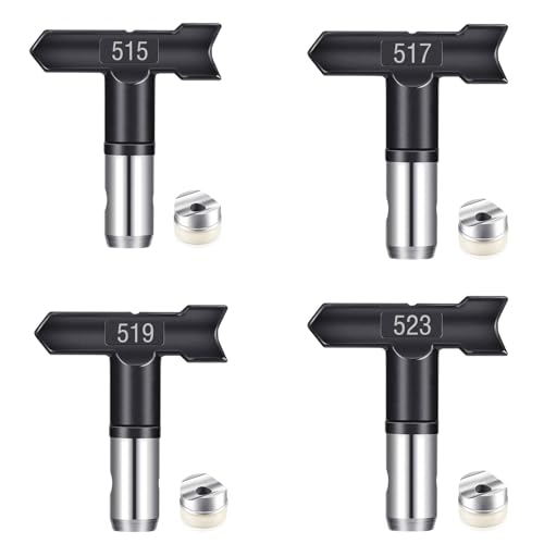 Airless Düse mit Spitzendichtung für Airless Farbsprühgerät Reversible Sprühspitzen für Airless Farbsprühsysteme Luftloser Sprühspitzen-Organizer für Häuser Gebäude Zäune (515 517 519 523) Airless Düse mit Spitzendichtung für Airless Farbsprühgerät Reversible Sprühspitzen für Airless Farbsprühsysteme Luftloser Sprühspitzen-Organizer für Häuser Gebäude Zäune (515 517 519 523) von Pomelotree