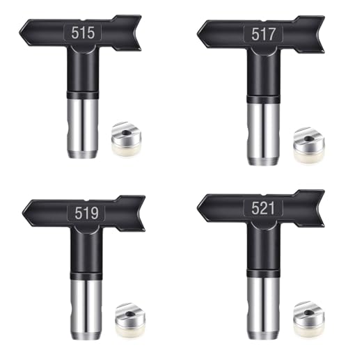 Airless Düse mit Spitzendichtung für Airless Farbsprühgerät Reversible Sprühspitzen für Airless Farbsprühsysteme Luftloser Sprühspitzen-Organizer für Häuser Gebäude Zäune (515 517 519 521) Airless Düse mit Spitzendichtung für Airless Farbsprühgerät Reversible Sprühspitzen für Airless Farbsprühsysteme Luftloser Sprühspitzen-Organizer für Häuser Gebäude Zäune (515 517 519 521) von Pomelotree