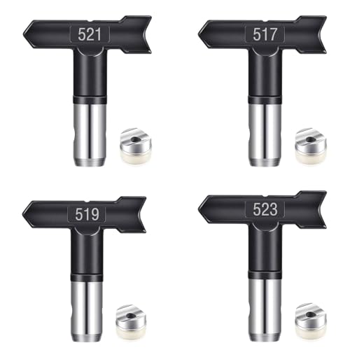 Airless Düse mit Spitzendichtung für Airless Farbsprühgerät Reversible Sprühspitzen für Airless Farbsprühsysteme Luftloser Sprühspitzen-Organizer für Häuser Gebäude Zäune (517 519 521 523) Airless Düse mit Spitzendichtung für Airless Farbsprühgerät Reversible Sprühspitzen für Airless Farbsprühsysteme Luftloser Sprühspitzen-Organizer für Häuser Gebäude Zäune (517 519 521 523) von Pomelotree