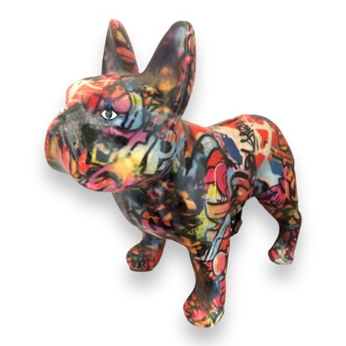 Pomme Pidou Spardose Hund Jack Streetart Motiv in rötlich Sparschwein aus Keramik mit Tiermotiv H18,5 x B11 x T22,5 cm kunstvolle Sparbüchse als Geschenkidee von Pomme Pidou