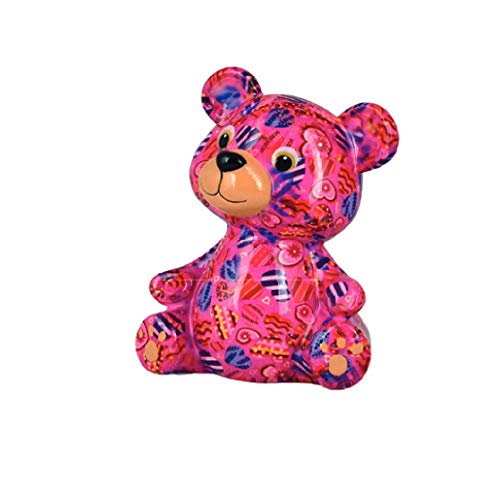 Pomme pidou, Spardose aus Keramik, Bär, Motiv Herzen, 16,2 x 10,1 x 19 cm, Rosa Pomme pidou, Spardose aus Keramik, Bär, Motiv Herzen, 16,2 x 10,1 x 19 cm, Rosa von Pomme Pidou