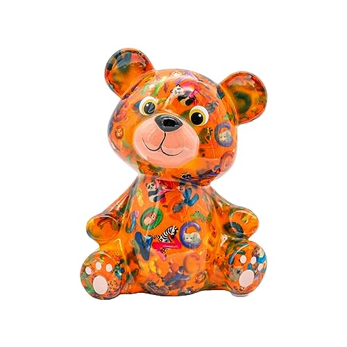 Spardose Bär Toto, 16,2x10,1x19cm,orange, Handarbeit, von Pomme pidou Spardose Bär Toto, 16,2x10,1x19cm,orange, Handarbeit, von Pomme pidou von Pomme Pidou