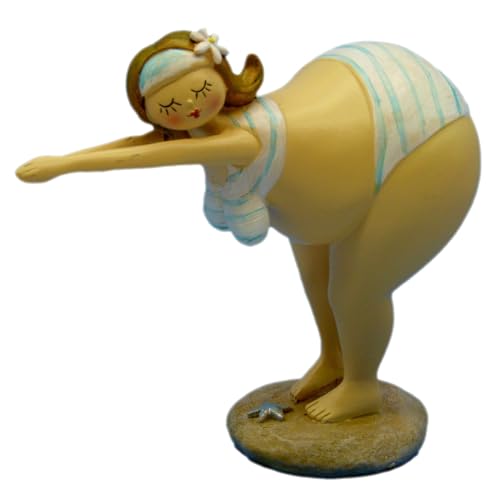 Pommerntraum ® | Dekofigur Sammlerfigur Maritime Badenixe mollige Dame Rubensfigur Rubenslady moppelige Lady - Hommage an Niki de Saint Phalle Josefine von Pommerntraum