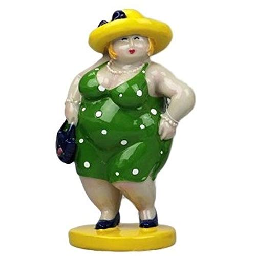 Pommerntraum ® | Dekorationsfigur - Sammlerfigur Shopping-Queen Nana Lady Dame mollige Frau Topmodel (grün) von Pommerntraum