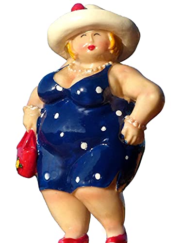 Pommerntraum ® | Dekorationsfigur - Sammlerfigur Shopping-Queen Nana Lady Dame mollige Frau Topmodel (blau) von Pommerntraum