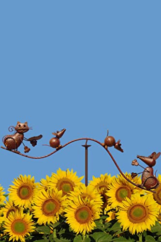 POMMERNTRAUM ® | Windspiel Gartenpendel Gartenstecker Gartendeko Gartenkunst Katzenfamilie verrückte Katzen + Mäuse - Tom + und Familie Jerry (Metall) von Pommerntraum