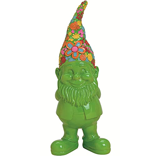 Pommerntraum ® | Gartenzwerg Zwerg Zwergenfigur Gnom GartenDeko WohnDeko Dekorationsfigur POP-Art (Grün - 20 cm) von Pommerntraum