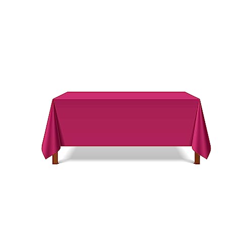 Pomp Fuchsia Premium-Polyester-Tischdecke, 228,6 x 396,2 cm, knitter- und schmutzabweisend, pflegeleichter Stoff, passend für rechteckige Tische, 2,4 m von Pomp