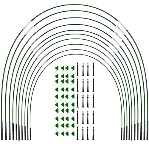 30 Stück Gewächshausreifen Folientunnel Bögen Für Hochbeet Abdeckung Tunnelbögen Pflanzenwachstum Tunnelrahmen Folientunnel Stützrahmen Pflanztunnel Bögen Gewächshaus Tunnel Stützrahmen Für Hochbeete von Pomrone