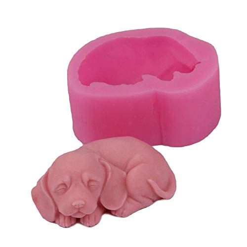 3D Hundeform Katzekerzenform, Hund Schokoladenpudding Fondant Kuchen Backform Silikonform DIY Cake Pop Formen zur Herstellung von Kuchen, Seifen, Kerze, Pralinen und Anderen Kunsthandwerk von Pomrone