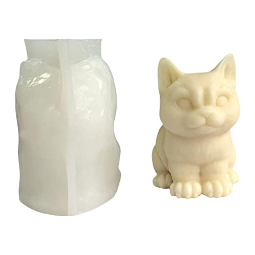 3D Katze Silikonform 3D-Katzenformen Kerzenformen Seifenform Silikon Backform Katze Mousse Kuchenform Harz-Epoxidguss-Katzenform Für Tortendeko, Schokolade, Seife, Sojawachs Kerzen von Pomrone