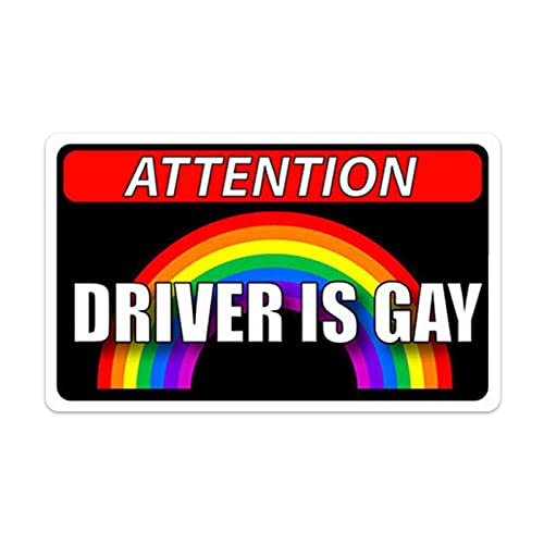 Auto Aufkleber - I Love Gay Porn/Driver is Gay Rainbow Regenbogen Gay Pride LGBT Aufkleber wasserdichte Autoaufkleber PVC Auto Aufkleber Reflektierende Schutzaufkleber Für Autos Motorrad Reflektiere von Pomrone
