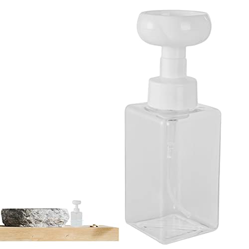 Blume Schaumflasche | 450 ml leerer Schaumspender in Blumenform - DIY Seifenspender Nachhaltige Flasche für Bad und Küche, nur Leere von Pomrone