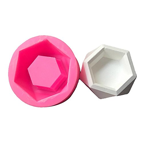 DIY Silikon Blumentopf Form Guss Beton Cup Form Hand Made Keramik Ton Craft Flasche Formen Werkzeug (Rosa) von Pomrone