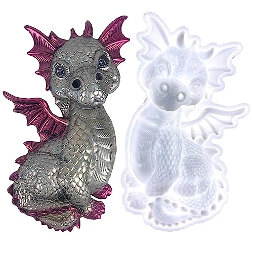 Drachen Silikonformen, Fliegender Drache Silikon Backform, Drachenfiguren Ausstecher Cartoon 3D Antihaft Kuchenform Schokoladenform Für Party Backformen Wie Kuchen Pralinen Desserts von Pomrone