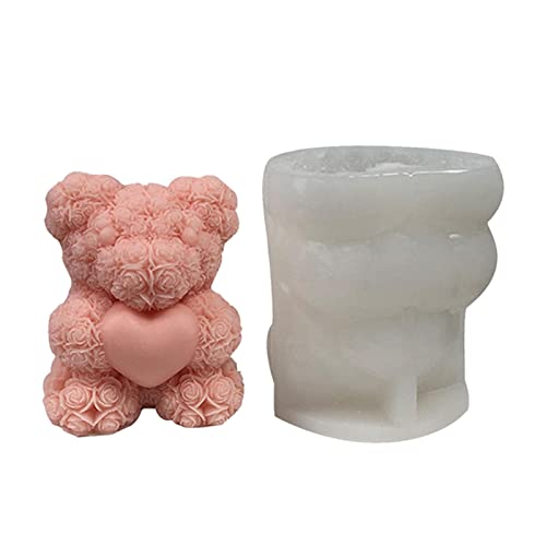 Kerzenform Silikon, Bär Silikonform Kerzen Gießen Formen Kerzen Selber Machen Backformen Teddybär Silikonform Eiswürfelform Harzformen Für Herstellung Von Schokolade, Süßigkeiten, Kuchen Deko Kerzenform Silikon, Bär Silikonform Kerzen Gießen Formen Kerzen Selber Machen Backformen Teddybär Silikonform Eiswürfelform Harzformen Für Herstellung Von Schokolade, Süßigkeiten, Kuchen Deko von Pomrone