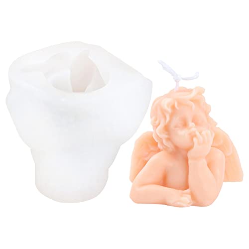 Kerzenform Silikon, 3D Engel Silikonform Engel Baby Form Silikon Engel Fondant Formen Kerzenform, Baby Engel Kerze Seifenform Silikonform Für Fondant, Fimo Clay, Seife, Schokolade, Kuchen Dekoration von Pomrone