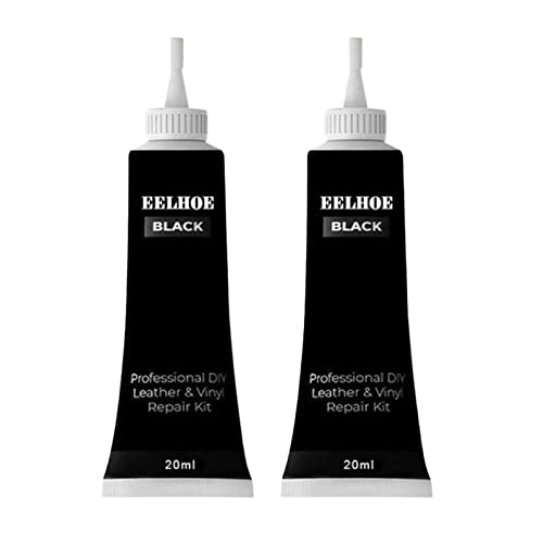 Leder Reparatur, 20ml Flüssigleder Reparaturgel, Lederreparaturcreme, Leder Reparatur Creme, Vinyll Und Leder Kunstleder Reparatur Farben Für Autositz, Möbel, Sofa Mäntel, Lederjacke (Schwarz/Weiß) von Pomrone