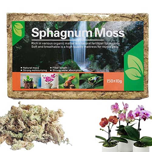 Natürliches Torfmoos,Sphagnum Moos Blumenerde - Natürliche Orchideen-Topfmischung, perfekt zum Bewurzeln von Pflanzen und Stecklingen von Pomrone