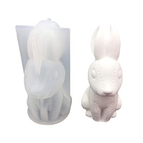 Ostern Kaninchen Silikonform Osterei Silikon-Formen Kerzenformen, 3D Hase Form Silikon Backform Seifenform Mousse Kuchenform Für DIY Seife, Kerzen, Duftender Stein, Ostergeschenke von Pomrone