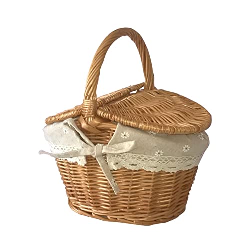 Pomrone Picknickkorb Handgemachte Weidenkorb Wicker Camping Picknickkorb Obstkorb Einkaufskorb Aufbewahrungskorb Mit Deckel Und Griff Geflochten Korb Picknick Korb Pomrone Picknickkorb Handgemachte Weidenkorb Wicker Camping Picknickkorb Obstkorb Einkaufskorb Aufbewahrungskorb Mit Deckel Und Griff Geflochten Korb Picknick Korb von Pomrone