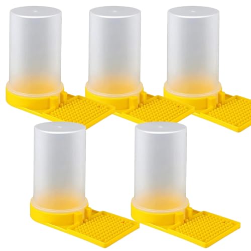 Bienen Wasserspender, 5PCS Bienen Eingang Wassertrinken, Bienenstock Trinkschale Bienen, Bienentränke Imker, Futtergeräte für Bienen, Imkereibedarf Bienenfütterung Imkerei Ausrüstung Imker Werkzeug von Pomurom