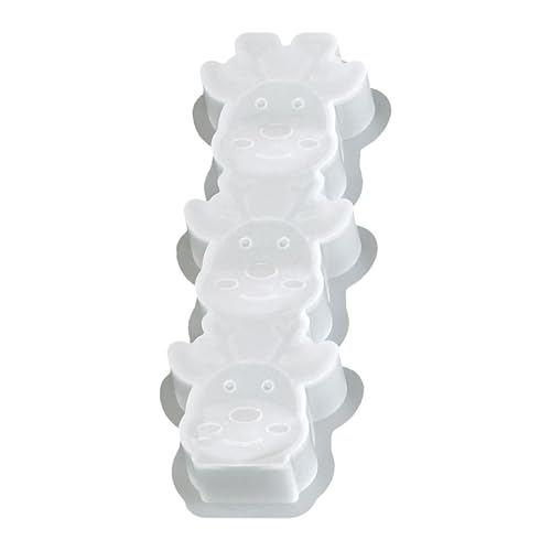 Christmas Harz Formen | 3-Fach Kerzenformen Silikon | Bastelbedarf Für Schokolade Plätzchen Süßigkeiten Backen Ton Seife Epoxy Gips Party Deko Weihnachtsschmuck von Pomurom