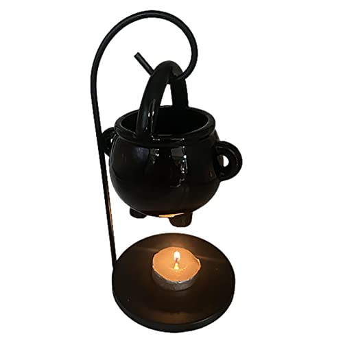 Duftlampe Hexenkessel, Hängender Kessel Ölbrenner Wachsbrenner, Teelichthalter, Halloween Wachswärmer Aroma Diffusor für ätherische öle, Wachsschmelzbrenner für Spa, Yoga, Meditation, Heimdekoration von Pomurom