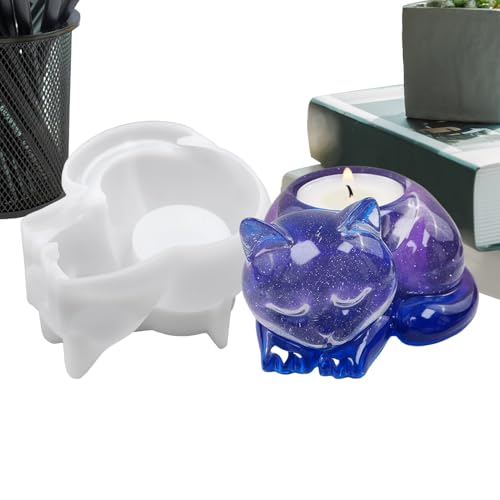 Form für Teelichthalter – Beton-Kerzenhalter-Form aus Silikon – flexible Bastelform für Kerzenständer zur Herstellung von Kerzenständern, Urlaubsdekoration, Hochzeitsdekorationen, Esstisch, Couchtisch von Pomurom