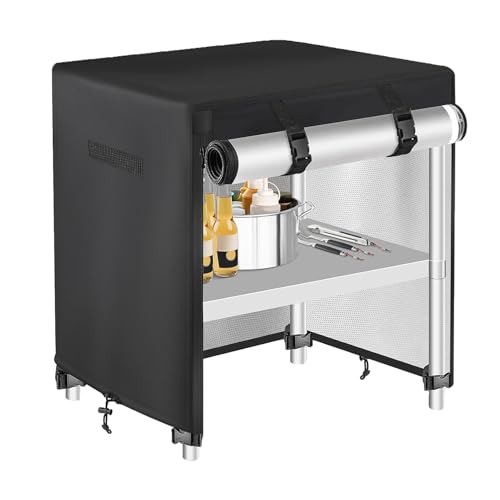 Grillwagen Abdeckung | Rollwagenabdeckung - Wasserdichtes Oxford-Gewebe Tragbar Für Terrasse Garten Küche Außenbereich von Pomurom