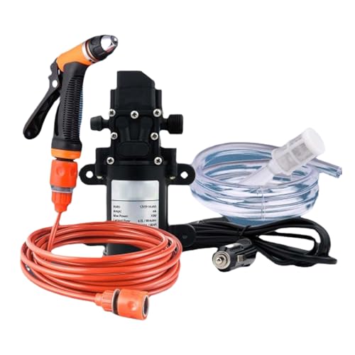 Hochdruckreiniger | Zubehörset Für Heimwäsche | 12V Elektrisch Tragbar Für Patio Garage Motorrad Auto von Pomurom