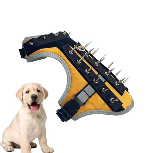 Hundeweste Mit Stacheln - Reflektierendes Aggressives Hundegeschirr | Verstellbare Kojoten-Schutzweste für Outdoor mit Stacheln - Schutz Gegen Raubvogel Und Tierangriffe Nachtspaziergang Jagd Hundeweste Mit Stacheln - Reflektierendes Aggressives Hundegeschirr | Verstellbare Kojoten-Schutzweste für Outdoor mit Stacheln - Schutz Gegen Raubvogel Und Tierangriffe Nachtspaziergang Jagd von Pomurom