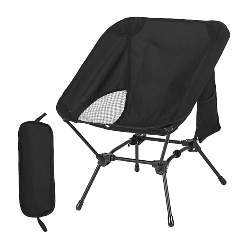 Klappbarer Campingstuhl | Leichter Kompakt Sitz Für Picknick,Atmungsaktiver Gartenstuhl mit Seitentasche für Picknick Camping Garten Terrasse Pool Wandern von Pomurom