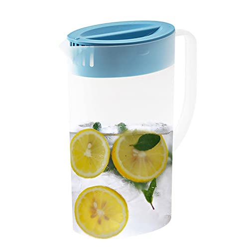 Pomurom Kunststoffkrug mit Deckel, 1,5L/2L Kühlschrankkrug Saftkanne Teekanne Wasserkaraffe mit Griff für Tee, Säfte, Limonade, Milch, Kalte Oder Heiße Getränke, Flasche für Haushalt Picknick Pomurom Kunststoffkrug mit Deckel, 1,5L/2L Kühlschrankkrug Saftkanne Teekanne Wasserkaraffe mit Griff für Tee, Säfte, Limonade, Milch, Kalte Oder Heiße Getränke, Flasche für Haushalt Picknick von Pomurom
