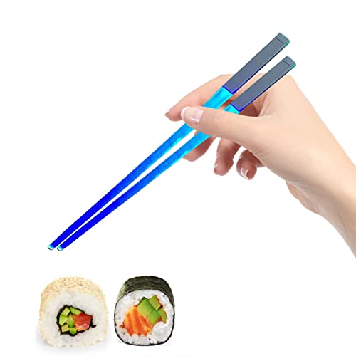 Leuchtende Essstäbchen, 1 Paar Kreative LED Essstäbchen, LED Light Up Chopsticks, Spülmaschinenfest, Wiederverwendbares Essstäbchen für Sushi Reis Nudeln Küchen Dinnerparty Mottoparty Geschenk von Pomurom